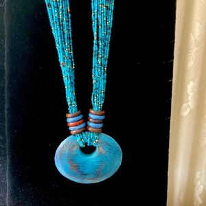 Blue Beaded Necklace